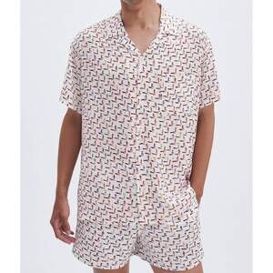 NEW ARRELS camp collar short sleeve shirt in cream